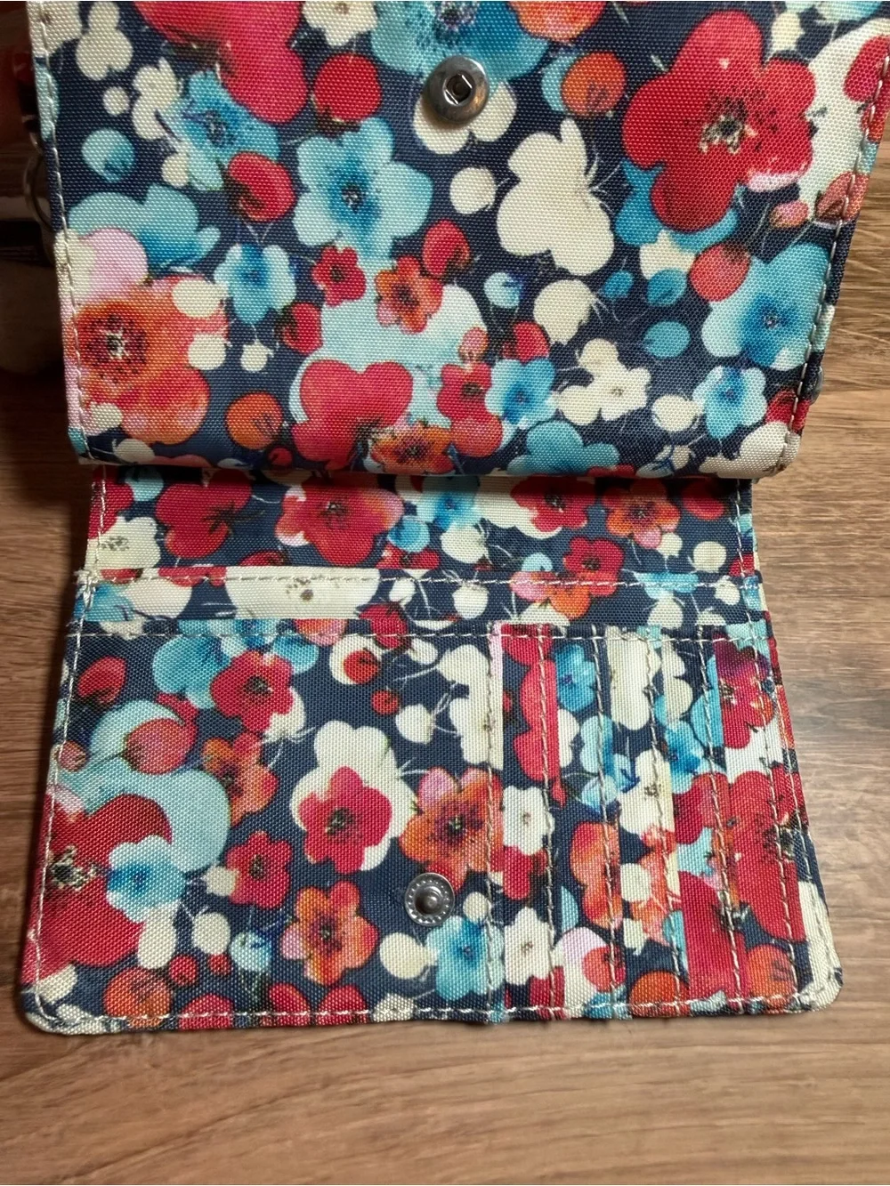 Kipling Floral Wallet Monkey Charm